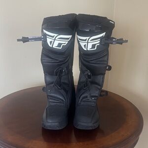 Kids Black MX Motocross Boots
